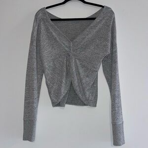 Abercrombie & Fitch - Low Back Long Sleeve Sweater (Heather Grey)